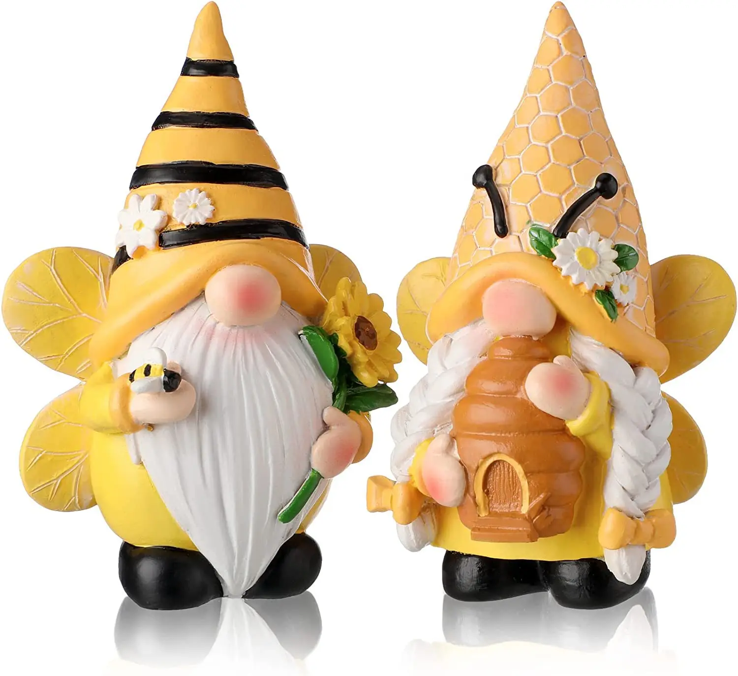 Custom Resin 3d Figurine Mini Gnome Decor Bee Dwarf Coffee Shop Decor Ornament 4.5 Inch Gnome Resin Statue Wholesale