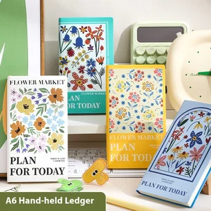 Manufacturing A6 High Color Value Floral Spiral Bound Diary Portable Thermal Bound Daily Agenda Plan Notebook Paper Cover