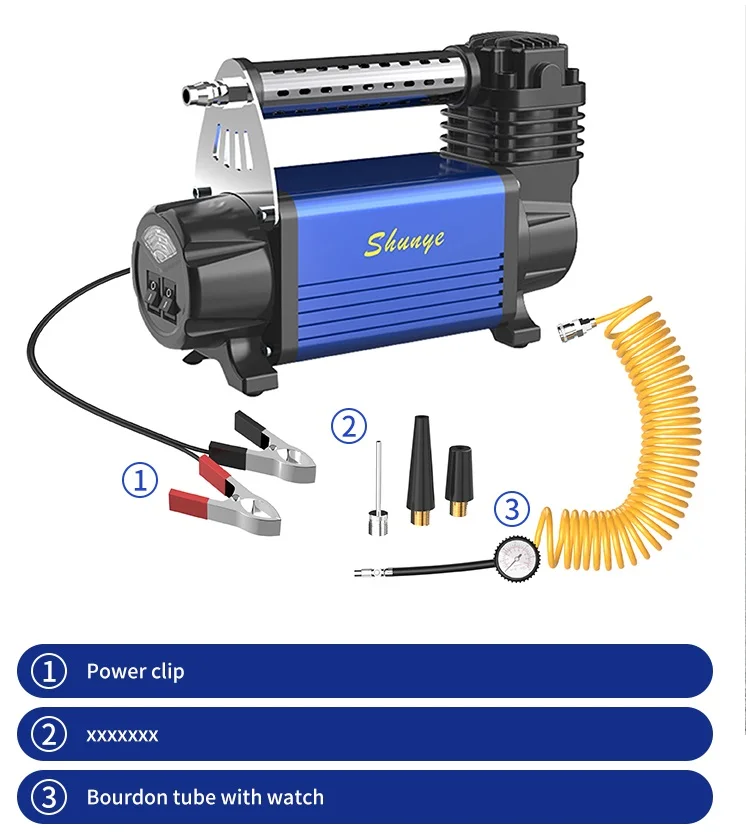 12v Dc Portable Air Compressor Single Cylinder Emergency 12v Car Tire