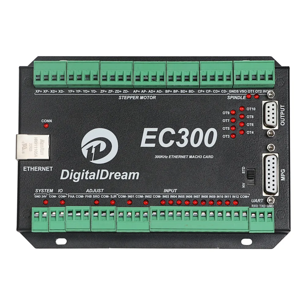 Digital Dream Mach 3 CNC Controller EC300 3Axis Breakout Board With Ethernet Communication  for Wood CNC Router