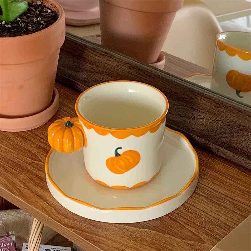 Tasse En Verre Citrouille Transparente - Capacité 400 Ml, Dimensions 7,5x6x8 Cm - Pour Café, Thé, Décor Halloween/automne - 12