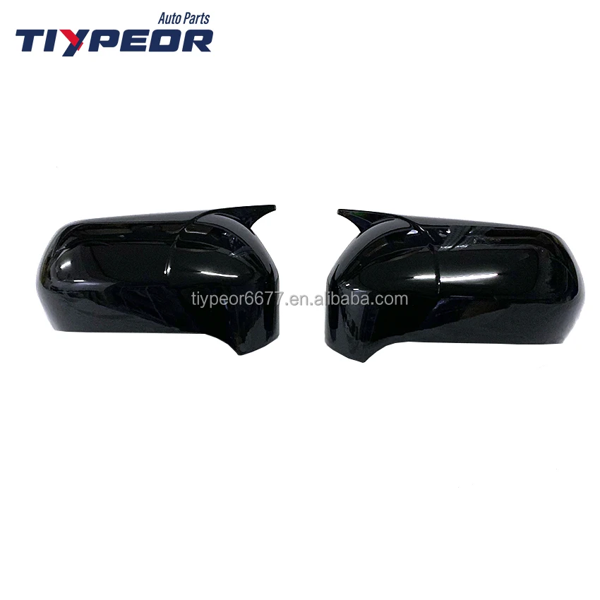 product gloss black rear view mirror cover cap without turn light for tiypeor honda civic 2006 2012 side door mirror shell decoration-3