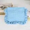 Plaid bleu lac