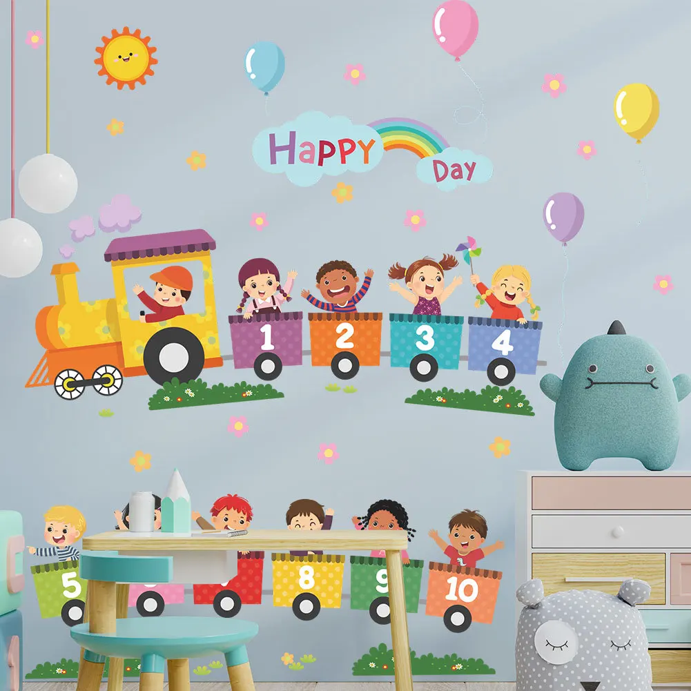 Cartoon Train Pvc Wall