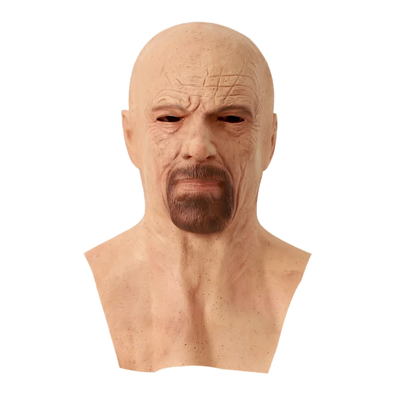 Masquerade Party Full Face Realistic Latax Mask Scary Human Old Man Terror Halloween Mask Mascaras De Fiesta