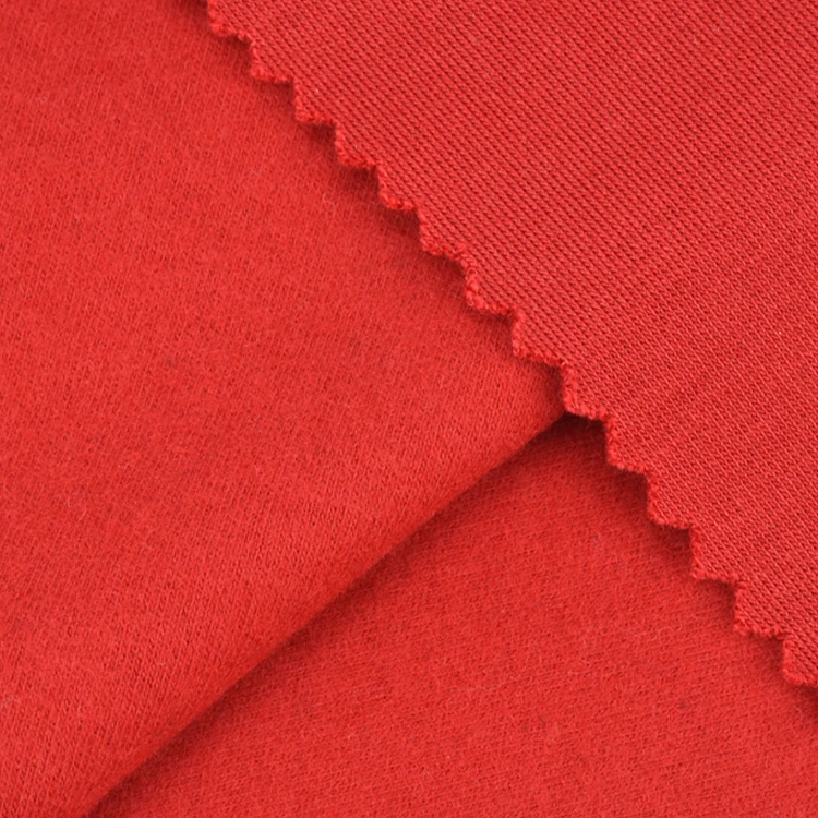 40s Red Interlock Cotton Interlock Modal Fabric Knitted