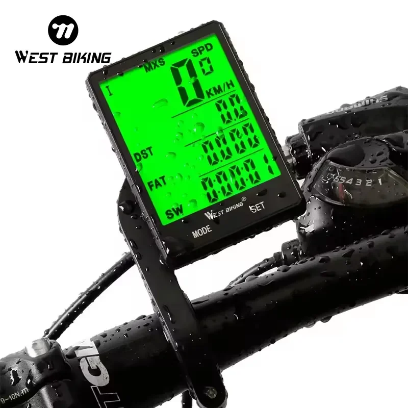 WEST BIKING Waterproof Mount 20 Function Speedometer Exercise Cycling Computer GPS Road Bike Digital Wireless Bicycle Computer