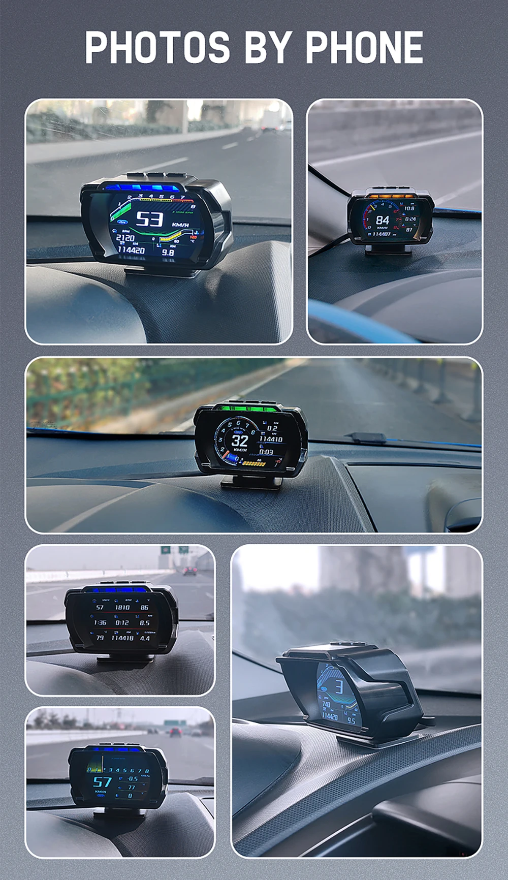 Latest Car Hud Display Obd Smart Gauge Water Temperature Monitor