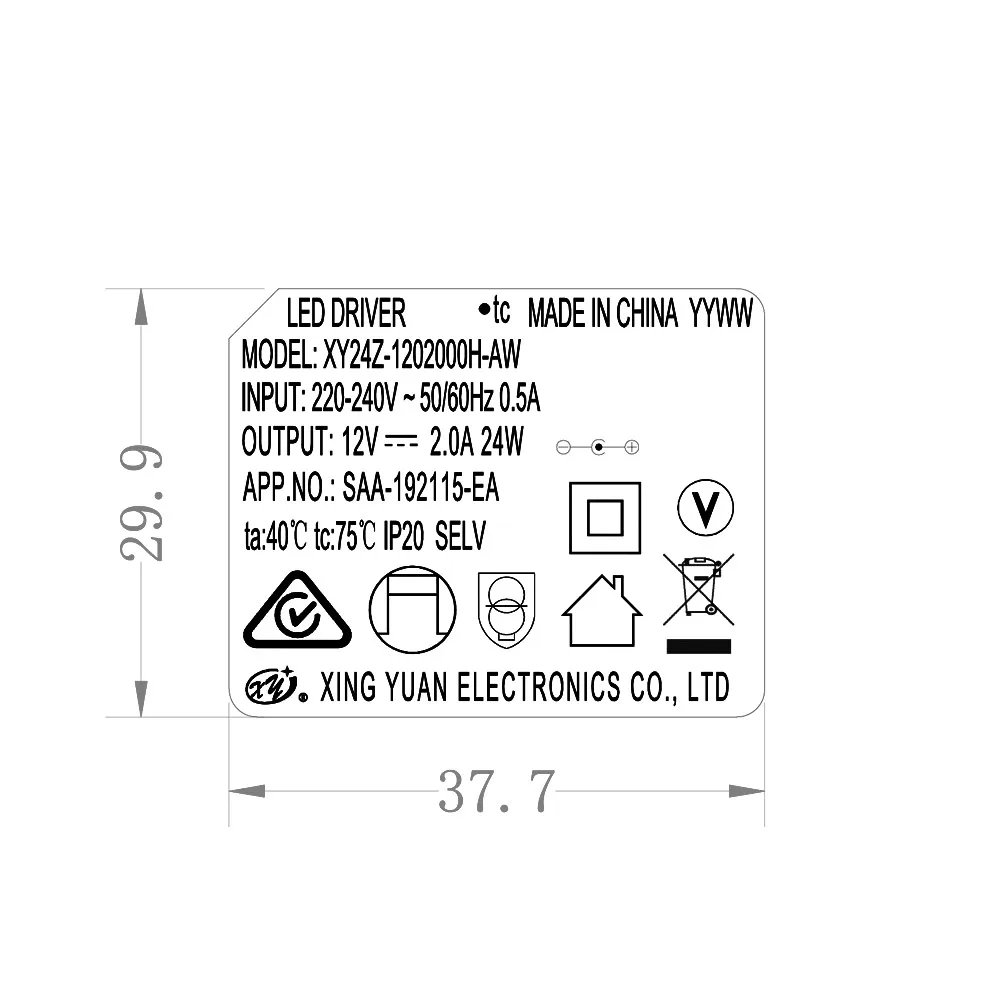 Rcm Led Driver 12VDC 2A 24W Power Supply for LED Light | SAA RCM Certified | Suitable ...