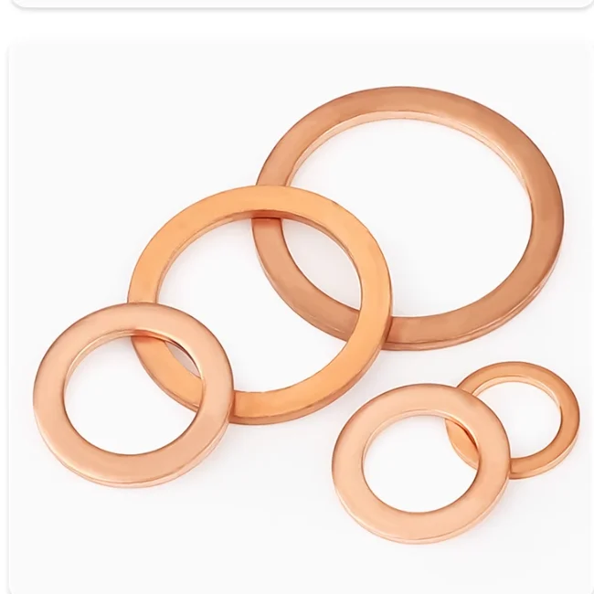 product exclusive offer custom size copper gasket flat copper sealing solid washer copper flat rubber metal washers-60