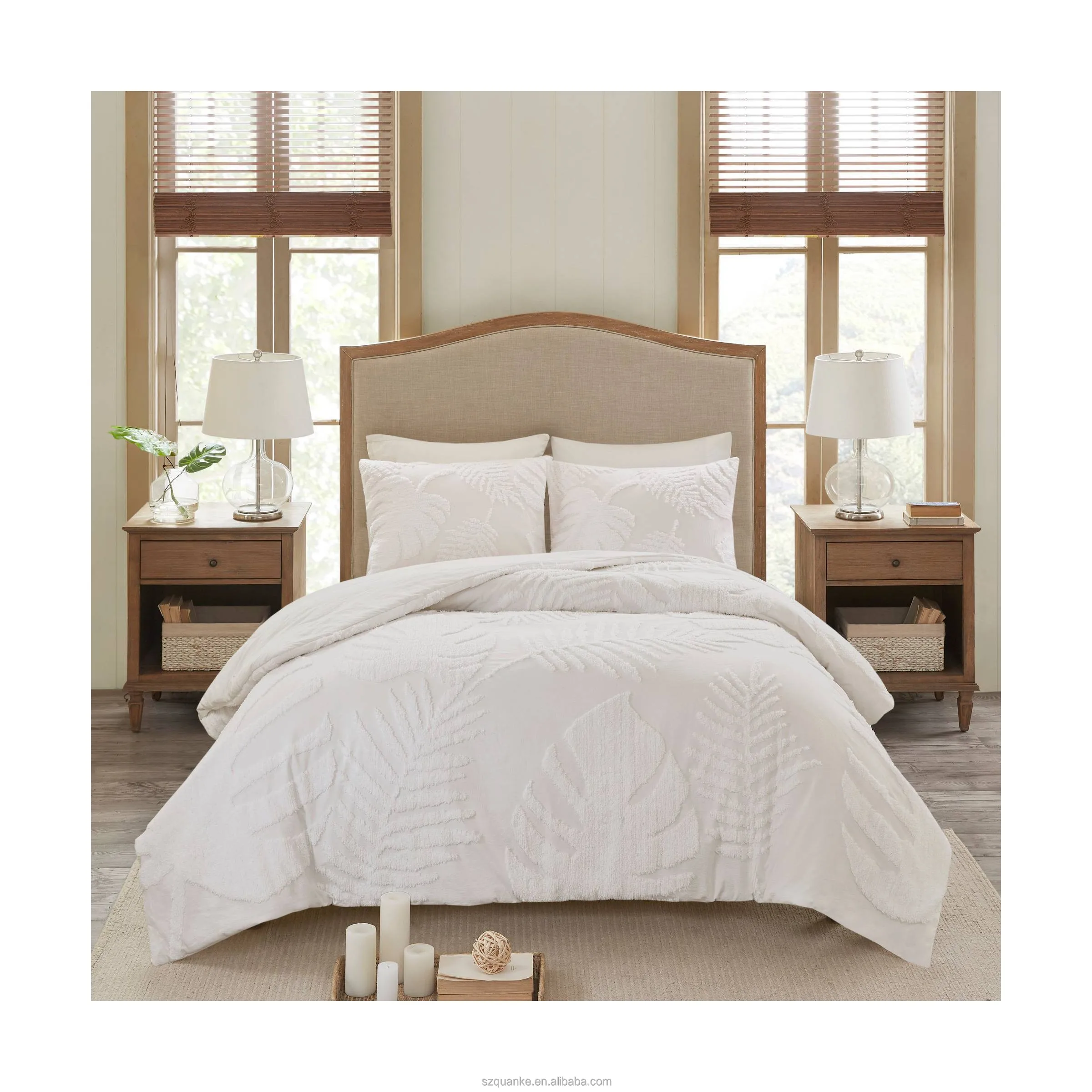 China Manufacturer 5 Star Hotel Bed Linen Luxury White 100% Cotton Comforter Bedding Sets manufacture