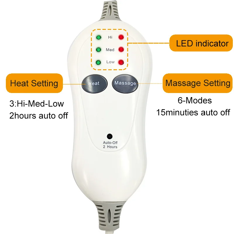 Electric Massager Vibration Body Massager Warmer Heated Weighted Backbone  Massage Pad