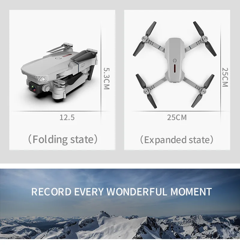 E88 Pro Professional Selfie Drones With 4k Hd Dual Camera Long Range