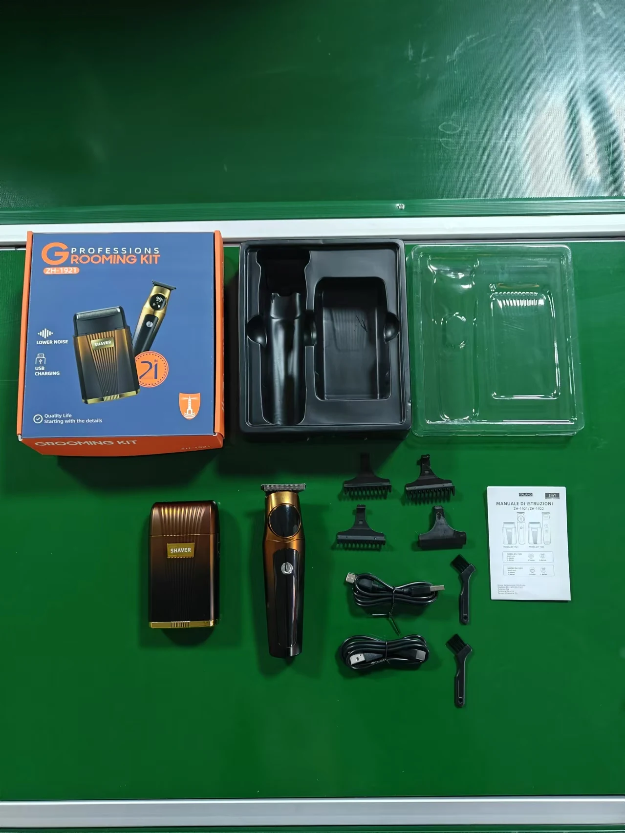 Two-in-One Popular Electric Shaver Clipper Nose Hair Trimmer for Men Reciprocating Set Cross-Border Household Grooming USB Power manufacture