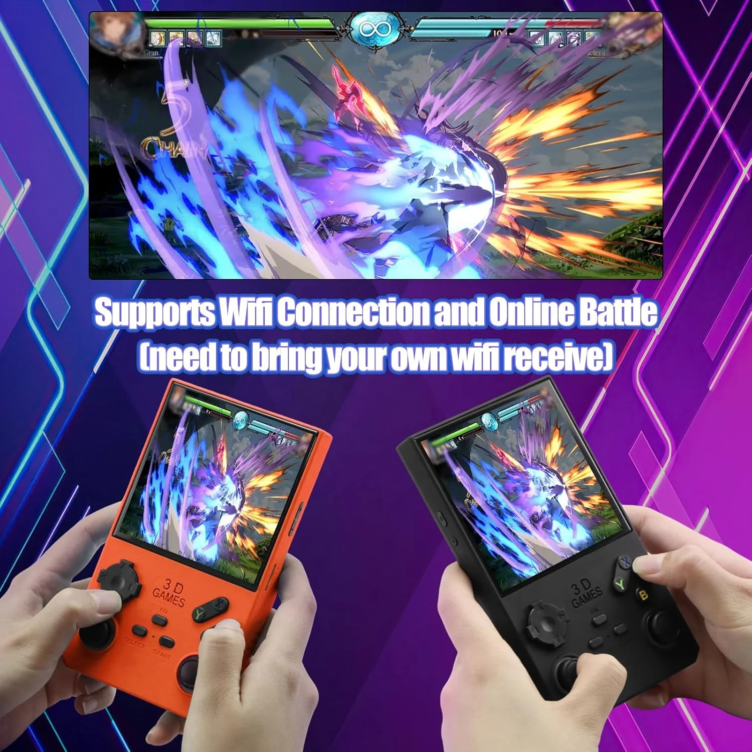 V40 프로 3.5 인치 IPS 스크린 휴대용 미니 콘솔 휴대용 게임 콘솔 35000 게임은 NES FC SNES GB GBC MD  SFC CPS 지원