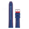 Dark blue and red