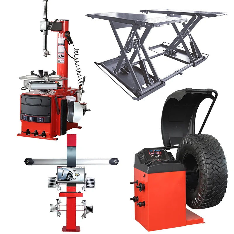 Karjoys Auto Maintenance Repair Equipment Wheel Alignment and 4 Post Lift Combo for Garage Repair Shop