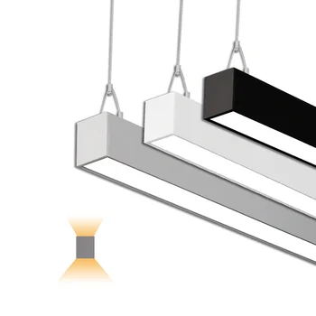 Modern Office Suspended Lighting Direct & Indirect Gap less 4FT 50W Link-able Pendant Lights