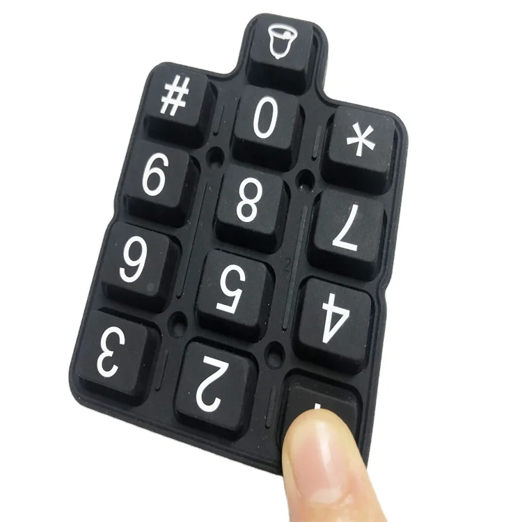 Customize keypads&keyboards screen printing silicone button keypad  numeric silicone rubber keypads with conductive carbon pill