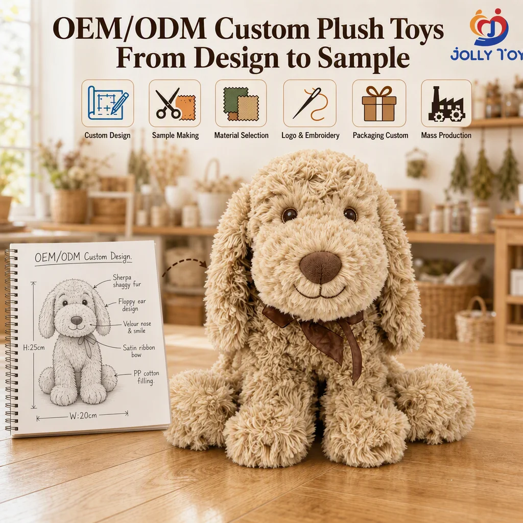 Premium Plush Toy Custom Logo Cute Puppy Design Cotton Stuffed Animals with PP Filling Plushies Toys Gift