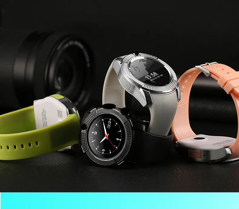 OEM V8 Smart Watch Battery Hand Watch Price with Sim Card Camera Mobile  Information Reminder GPS tracker Kids Mobile Watch