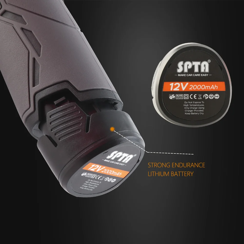 Беспроводная буферная машина SPTA, набор полировщика DA С 2 шт. батареями, полировщик с переменной скоростью, набор для полировки воском