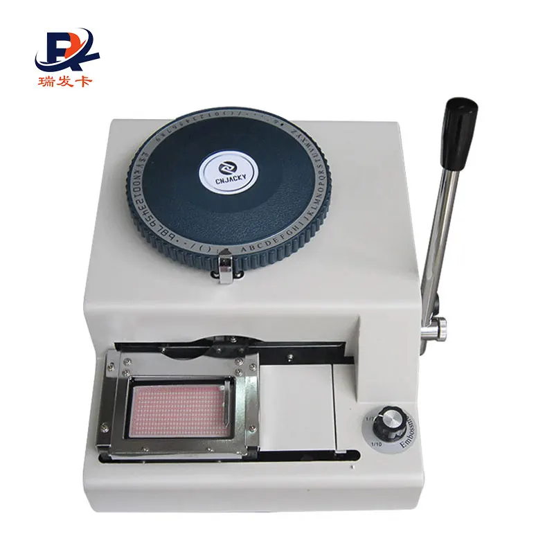 Character PVC Card Embosser Stamping Machine ID VIP Magnetic Embossing Machine