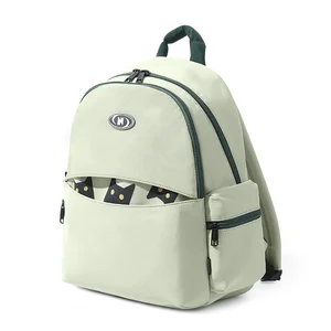 NOXXON Lightweight Mint Green Cat Backpack for Girls Waterproof Niche High Aesthetic School Bag Cute Cat Commuting Backpack