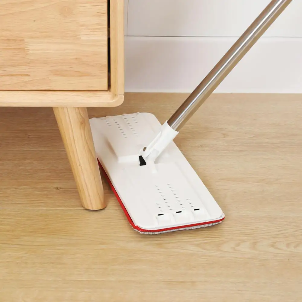 Jesun Hand Free Easy Use Self Squeeze Flat Mop With Bucket Microfiber Flat Floor Mop