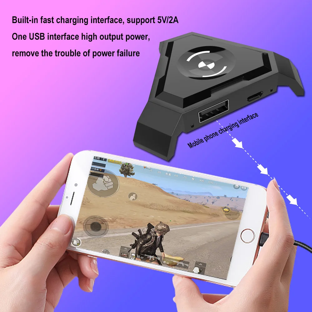 P5 Model USB Gamepad Controller Throne Docking Station Gaming Keyboard and Mouse Converter for PUBG Mobile Android IOS