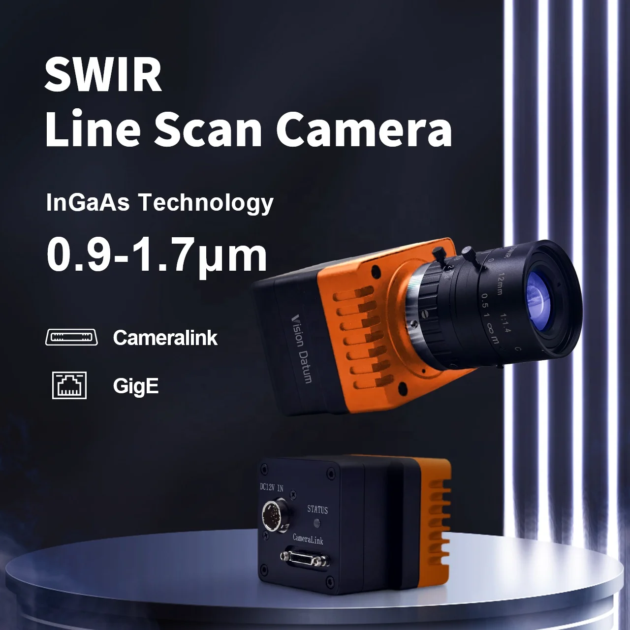 High Performance 10khz Cameralink Gige Line Scan Cameras