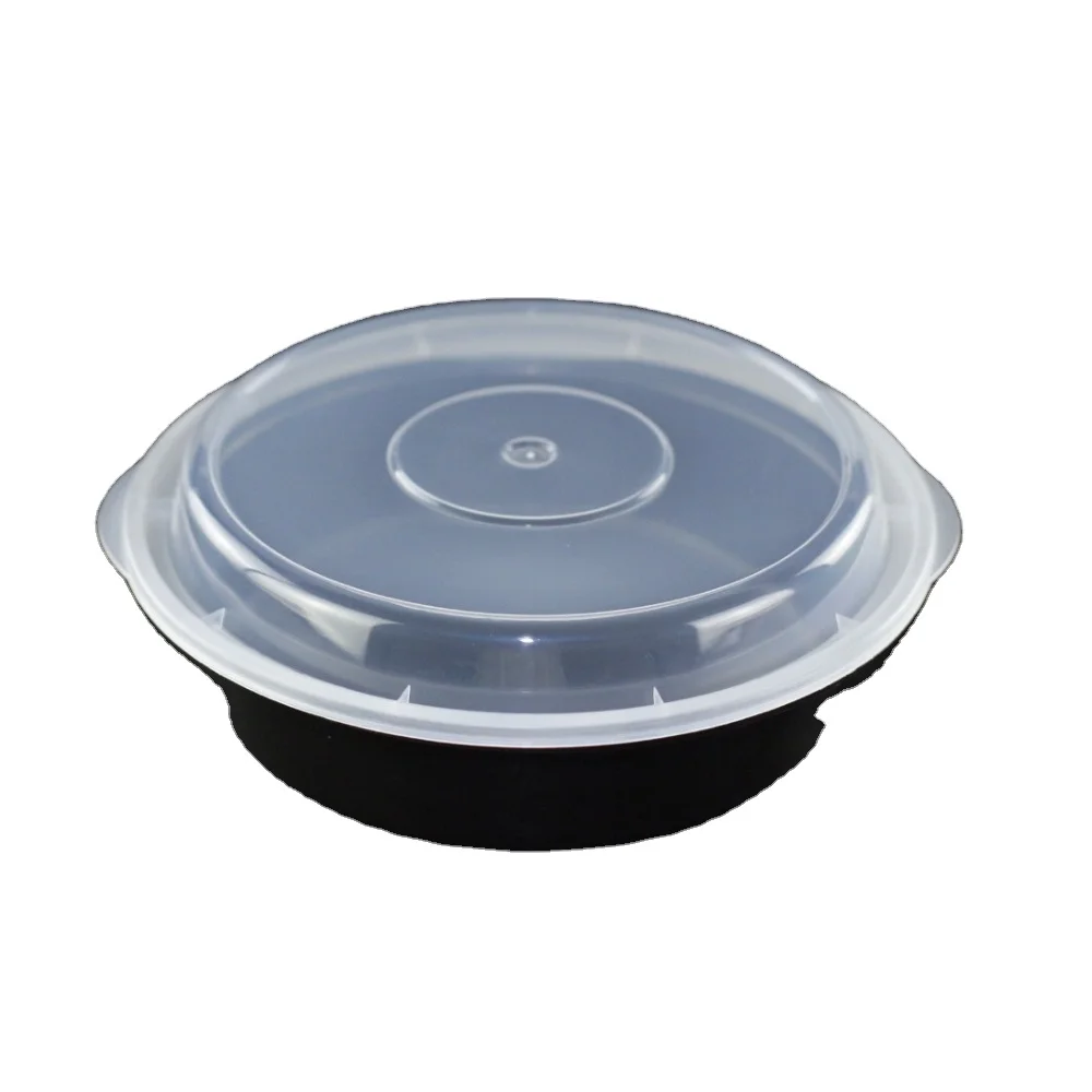 Круглый пластиковый пищевой контейнер с герметичными крышками для еды Bento герметичный