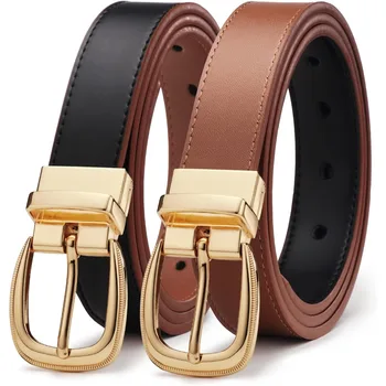 Women's Leather Belts Fashion Belts for Dresses and Trousers Width 2.8cm Cowhide Classic Design Genuine Leather Belt