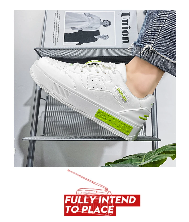 Bright green fashion style thick sole men shoes custom logo walking style sneaker good price men casual shoes