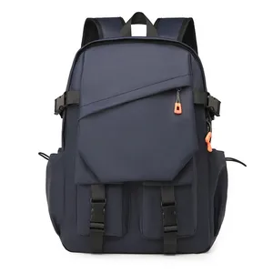 OMASKA Wholesale Men's Zipper College Backpack Casual Waterproof Large Capacity 17 Inch Oxford Fashion Laptop Backpack