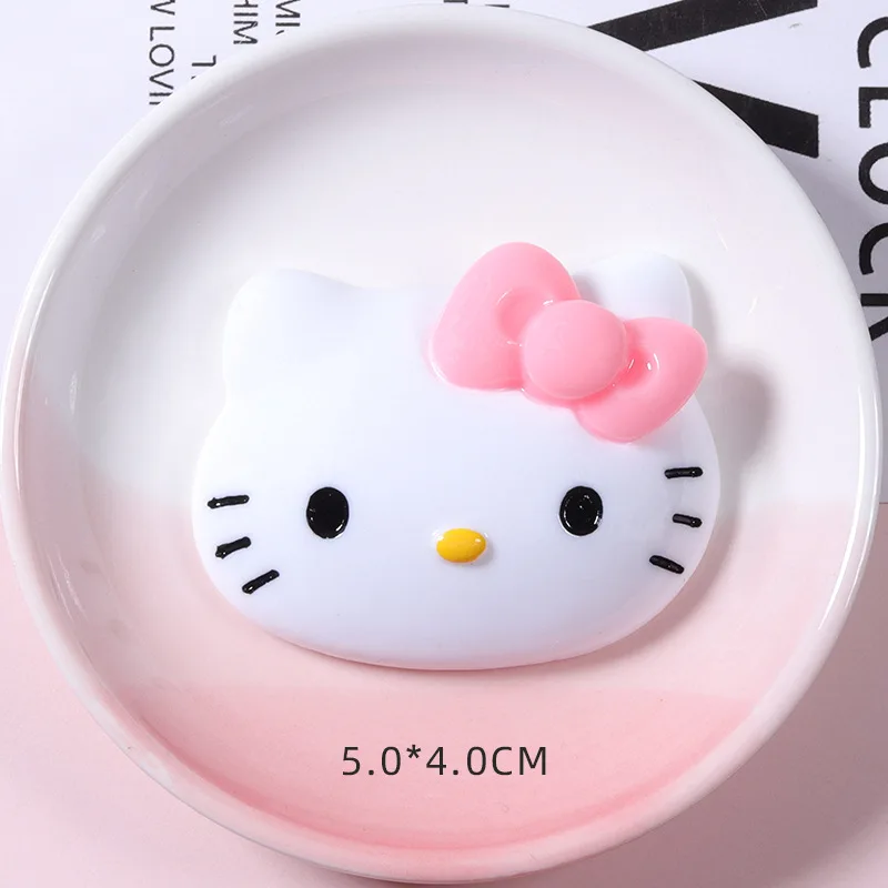 Big Size Matte Shinny Hello Kitty Resin Charms Diy Phone Case Hair Clip Decoration