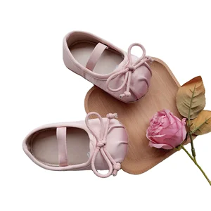 Wholesale Party Baby Princess Shoes New Born Baby Shoes 1 to 2 Years Pink Bow Prewalker Shoes Baby Girl