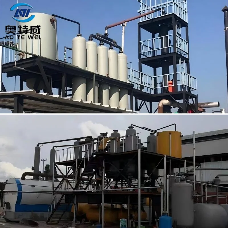 Processing 500 Tons TPD Petroleum Refinery  Crude Oil to diesel Conversion Process Device Distillation Equipment