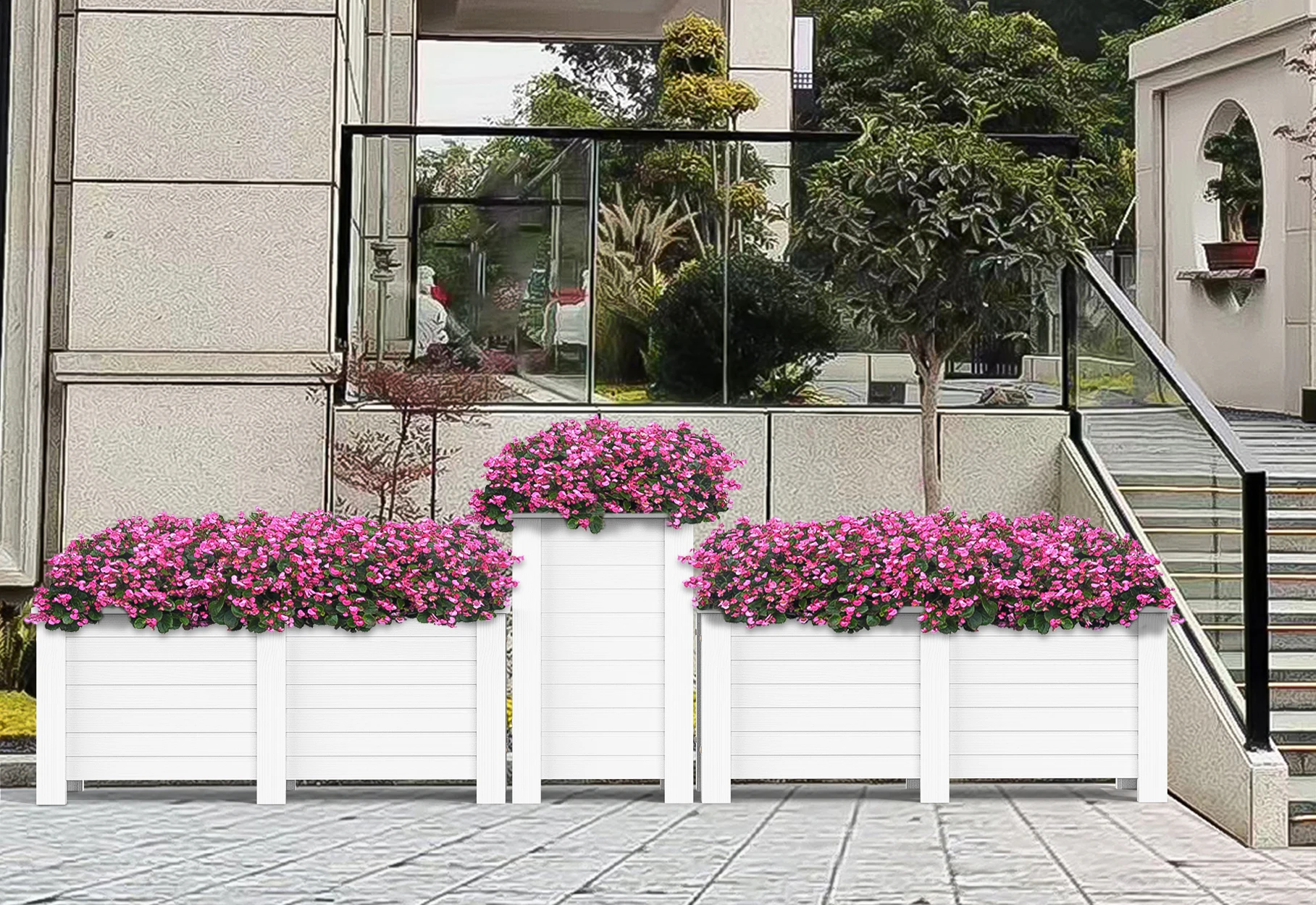 DIY Custom Garden Rectangle Pvc Planter Box for Promotion