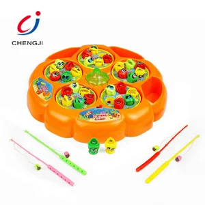 Educational Musical Battery Operated Plastic Magnetic Children Fishing Rod Toys