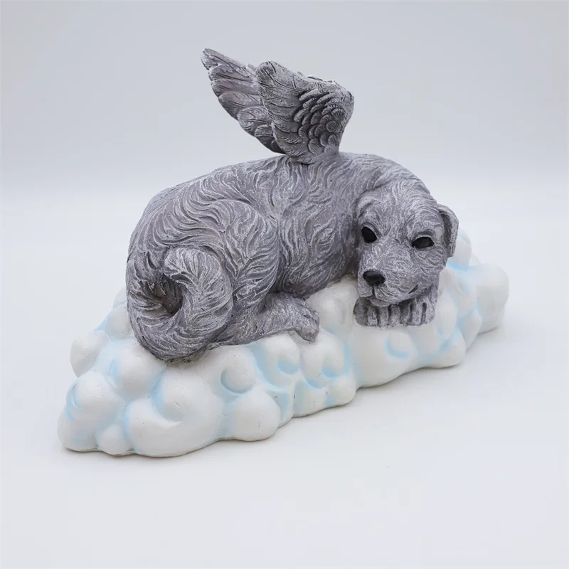 product manufacturer wholesale ornaments animal figurines office decor custom angel dog statues resin home decoration art figurines-8