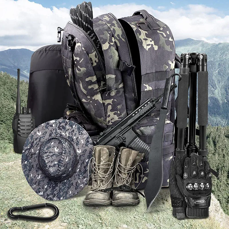 Custom Logo High Quality Durable Camping Backpack Outdoor Sports Tactical Hiking Rucksack 3 Day Hunting Backpack