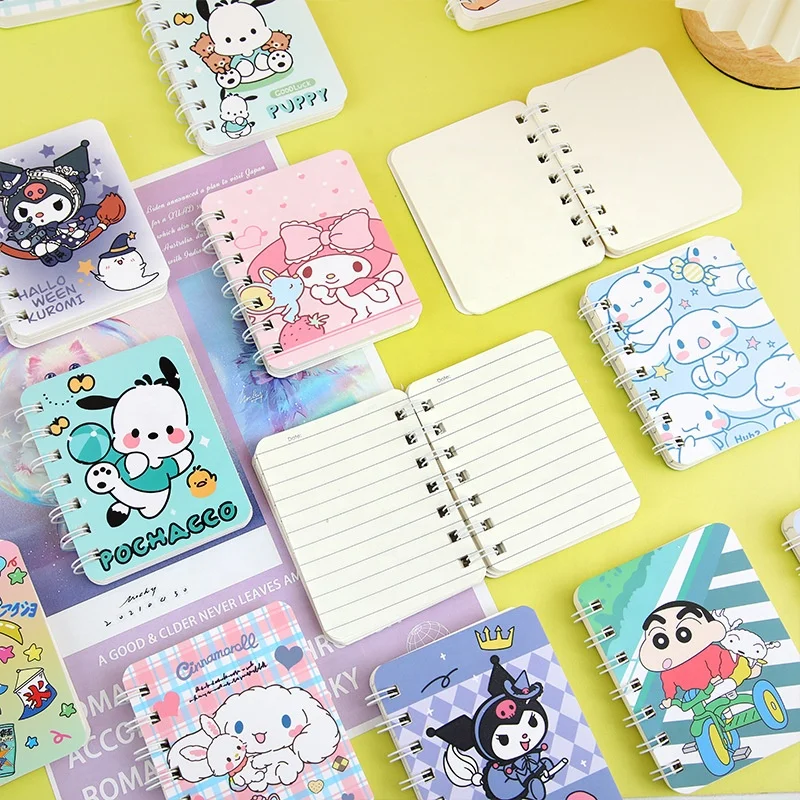 Cartoon cute kawaii school pocket size small a7 spiral notebook for ...