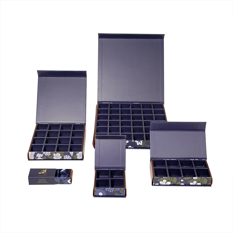 Custom Multiple Sizes Premium Paper Packaging Chocolate Strawberries Macaron Candy Box Food Packaging With Divider