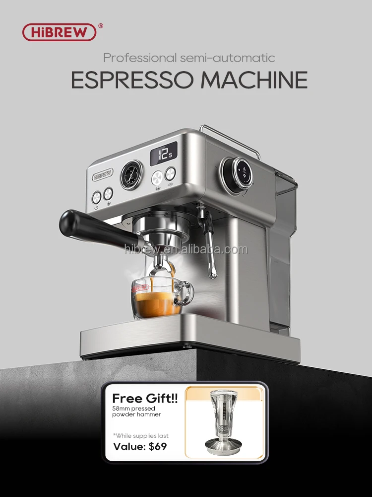 Hibrew 20 Bar Professional Semi-automatic Programmable Espresso Machine ...