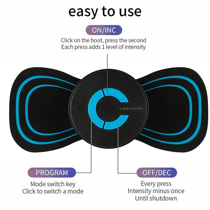 Masseur De Cou Portable Rechargeable - Relaxation Musculaire, Vibrations Et Ultrasons - Modèle TimTam