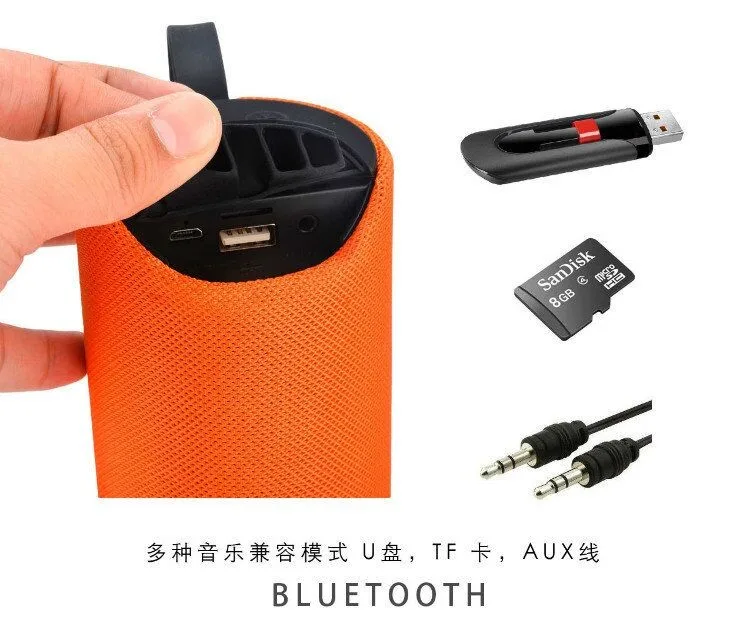 T&G TG113 IPX4 portable bluetooth speaker outdoor waterproof audio wireless TF card TG bass speaker - ANKUX.COM