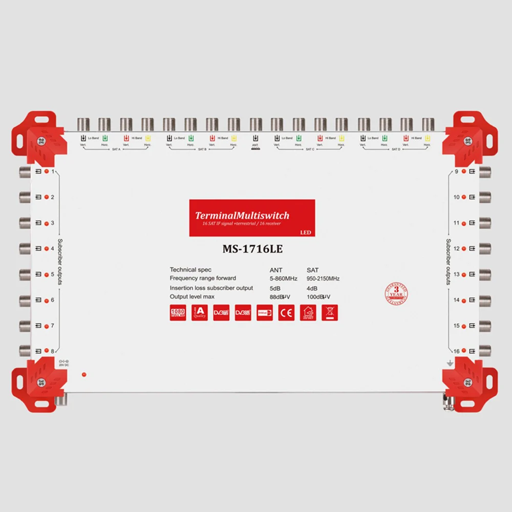 Hight Performance 2 SAT System 9 in 4 Out Satellite Multiswitch