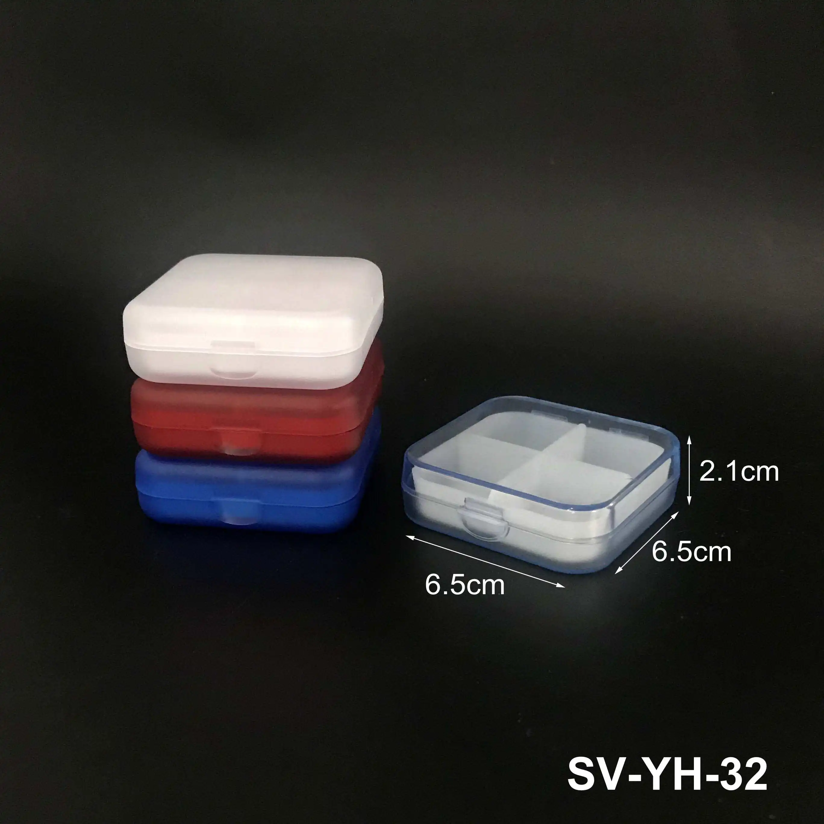 Portable Pill Storage Cases With 4 Compartments One Day Plastic Pill Box supplier