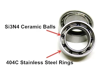 ABEC-7 High Grade Running Smooth Fishing Reel 440C Stainless Hybrid Ceramic Ball Bearing With SI3N4 Ceramic Balls Rubber Seals